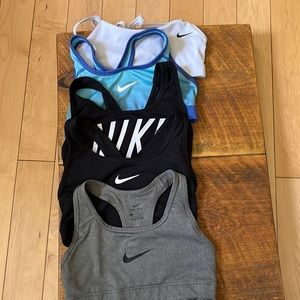 Nike women’s sports bras, all XS